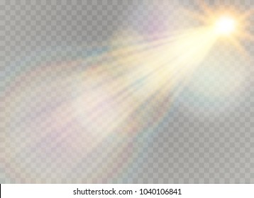 Vector transparent sunlight special lens flare light effect. Christmas abstract pattern. Sparkling magic dust particles.