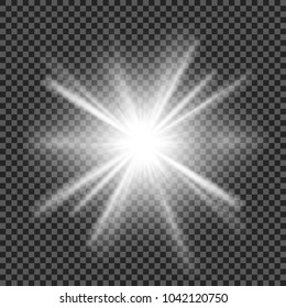 Vector transparent sunlight special lens flare light effect