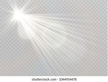 Vector transparent sunlight special lens flare light effect. Christmas abstract pattern. Sparkling magic dust particles.