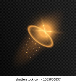 Vector transparent sunlight special lens flare light effect. Sun flash with rays and spotlight.