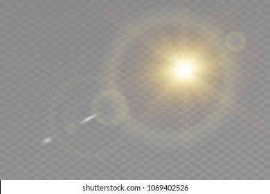 Vector transparent sunlight special lens flare light effect. Stock royalty free vector illustration. PNG	