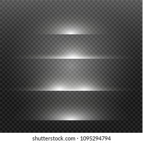Vector transparent sunlight special lens flare light effect. Sun flash