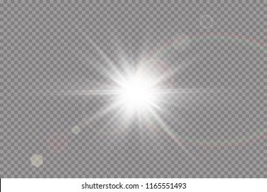 Vector transparent sunlight special lens flare light effect.
