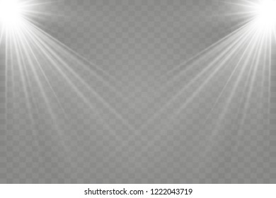 Vector transparent sunlight special lens flare light effect. Bright beautiful star. Light from the rays.
