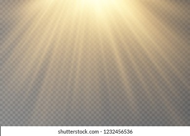 Vector Transparent Sunlight Special Lens Flare Light Effect.