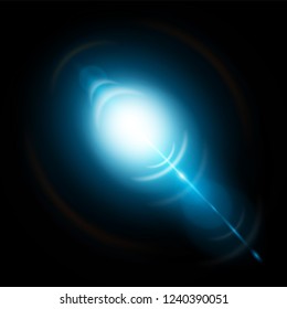 Vector transparent sunlight special lens flash light effect.front sun lens flash. Element of decor.