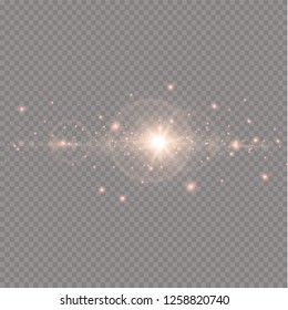 Vector transparent sunlight special lens flare light effect. Sun flash with rays and spotlight