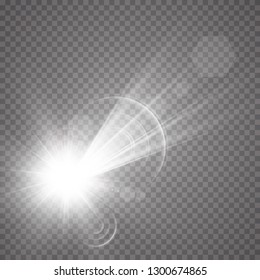 Vector transparent sunlight special lens flare light effect.