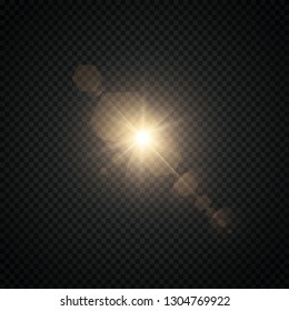 Vector transparent sunlight special lens flare light effect. Sun flash with rays and spotlight. eps 10