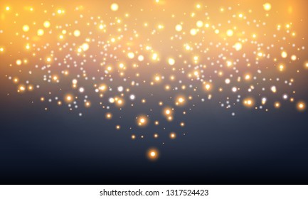 Vector transparent sunlight special lens flare light effect.  Sparkling magic dust particles