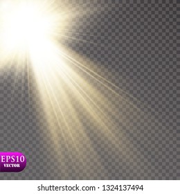 Vector transparent sunlight special lens flare light effect