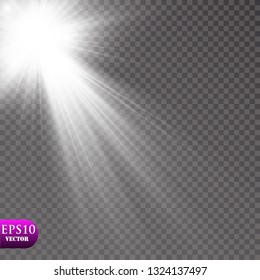 Vector transparent sunlight special lens flare light effect