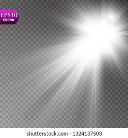 Vector transparent sunlight special lens flare light effect