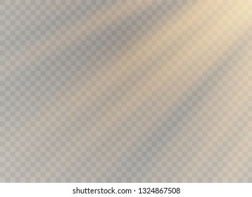 Vector transparent sunlight special lens flash light effect.front sun lens flash. Vector blur in the light of radiance. Element of decor. Horizontal stellar rays and searchlight.