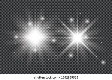 Vector transparent sunlight special lens flash light effect.front sun lens flash. Vector blur in the light of radiance. Element of decor.