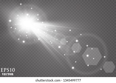 Vector transparent sunlight special lens flare light effect.