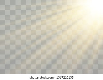 Vector transparent sunlight special lens flash light effect.front sun lens flash. Vector blur in the light of radiance.