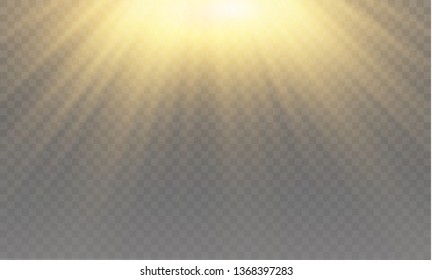 Vector transparent sunlight special lens flash light effect.front sun lens flash. Vector blur in the light of radiance.