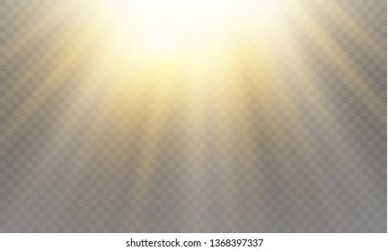 Vector transparent sunlight special lens flash light effect.front sun lens flash. Vector blur in the light of radiance.