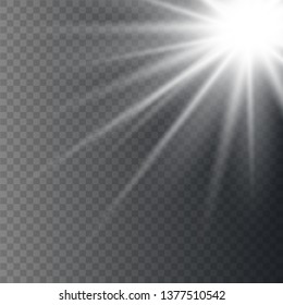 Vector transparent sunlight special lens flare light effect. Vector illustration eps 10.