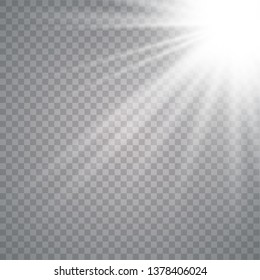 Vector transparent sunlight special lens flare light effect. Vector illustration eps 10.