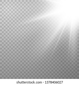 Vector transparent sunlight special lens flare light effect. Vector illustration eps 10.