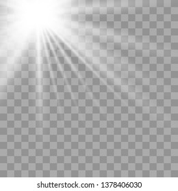 Vector transparent sunlight special lens flare light effect. Vector illustration eps 10.