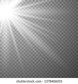 Vector transparent sunlight special lens flare light effect. Vector illustration eps 10.