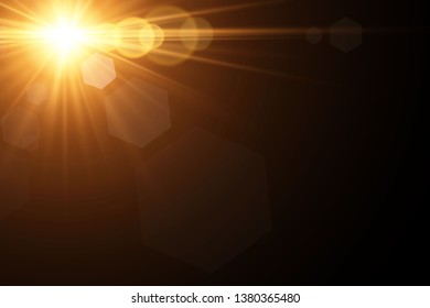 Vector transparent sunlight special lens flare light effect. Sun flash with rays and spotlight 