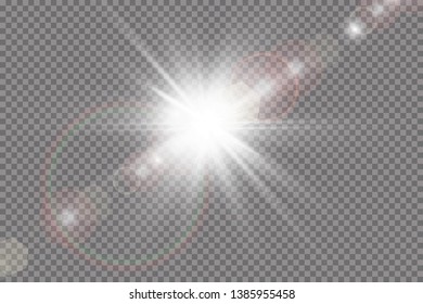 Vector transparent sunlight special lens flare light effect.
