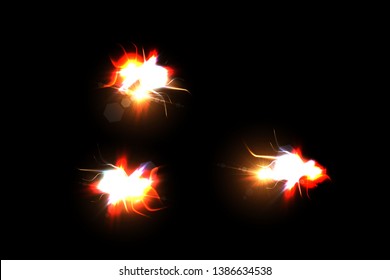 Vector transparent sunlight special lens flare light effect. Sun flash with rays and spotlight