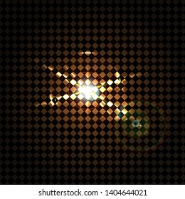 Vector transparent sunlight special lens flash light effect.front sun lens flash. Vector blur in the light of radiance. Element of decor. Horizontal stellar rays and searchlight.