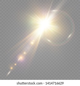 Vector transparent sunlight special lens flare light effect