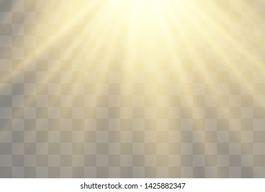 Vector transparent sunlight special lens flash light effect.front sun lens flash. Vector blur in the light of radiance.