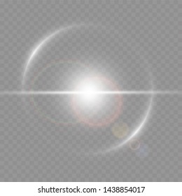 Vector transparent sunlight special lens flare light effect.
