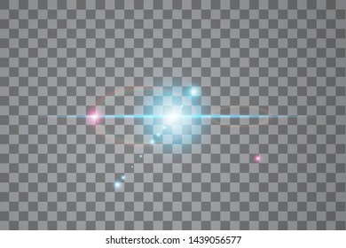 Vector transparent sunlight special lens flare light effect
