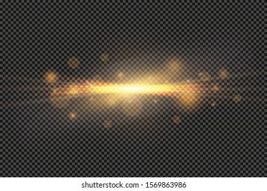 Vector transparent sunlight special lens flare light effect. Sun flash with rays and spotlight