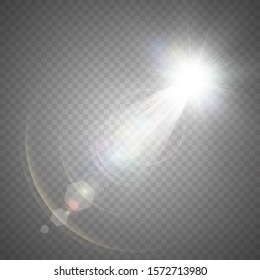 Vector transparent sunlight special lens flare light effect