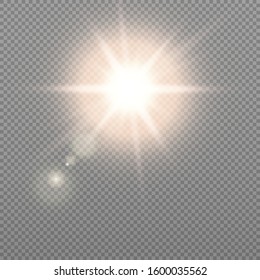 Vector transparent sunlight special lens flare light effect.