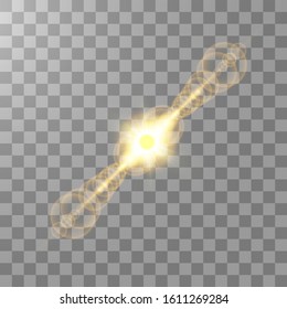 Vector transparent sunlight special lens flare light effect. Sun isolated on transparent background. Glow light effect