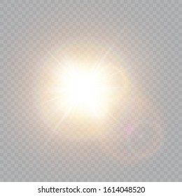 Vector transparent sunlight special lens flare light effect