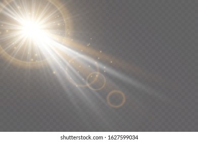 Vector transparent sunlight special lens flare light effect