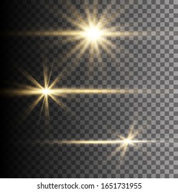 Efecto de luz especial de lente de luz solar transparente.