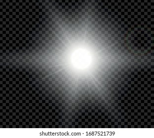 Vector transparent sunlight special lens flare silver light effect.