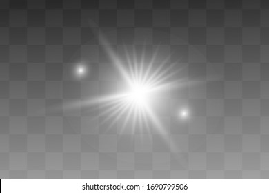 Efecto de luz especial de lente de luz solar transparente.