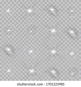Vector transparent sunlight special lens flash light effect.front sun lens flash. Vector blur in the light of radiance. Element of decor.