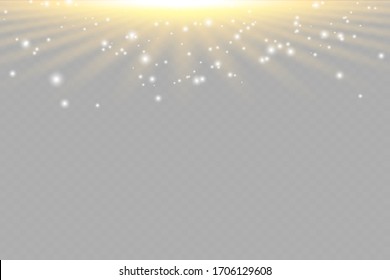 Vector transparent sunlight special lens flare light effect.