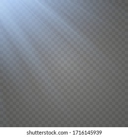 Efecto de luz especial de lente de luz solar transparente.flash de lente solar frontal. Desenfoque vectorial a la luz de la radiancia