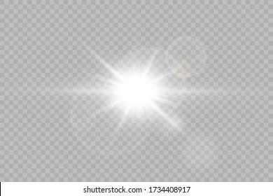 Vector transparent sunlight special lens flare light effect