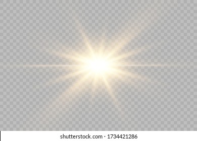 Vector transparent sunlight special lens flash light effect.front sun lens flash. Vector blur in the light of radiance.